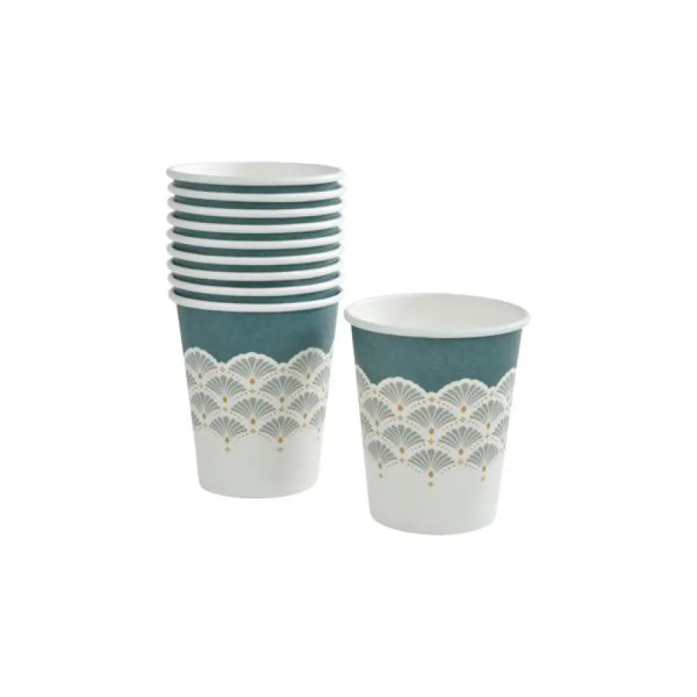 10 Gobelets en Carton 23cl - Floral Damask