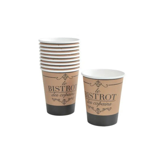 10 Gobelets en Carton 23cl - Bistrot