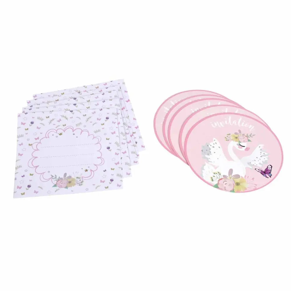 6 Invitations + 6 Enveloppes - Jolie Princesse