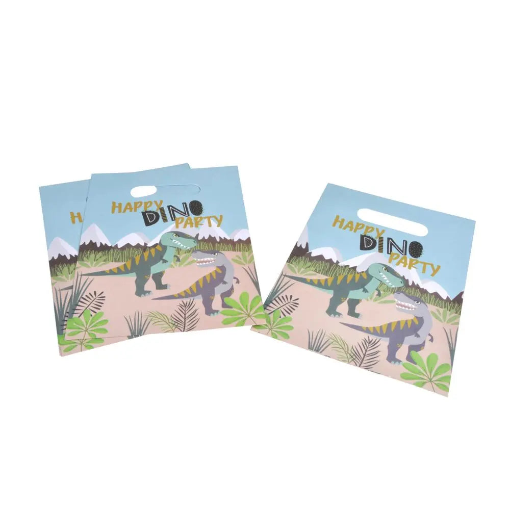 6 Sacs à Bonbons en Papier - H23cm - Happy Dino