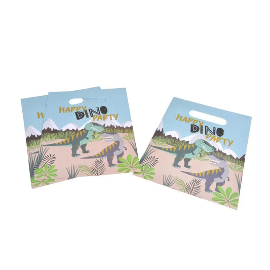 6 Sacs à Bonbons en Papier - H23cm - Happy Dino