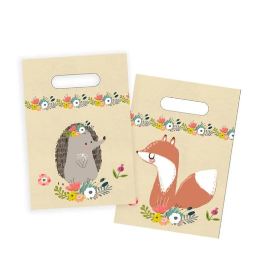 6 Sacs à Bonbons en Papier H23cm - Les Amis de la Nature