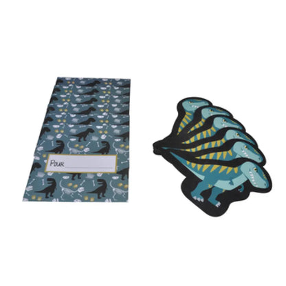 6 Invitations ''Anniversaire'' + 6 Enveloppes - Happy Dino