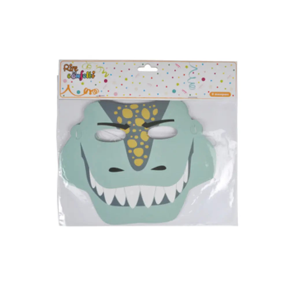 6 Masques en Carton - Happy Dino