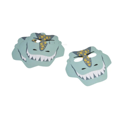 6 Masques en Carton - Happy Dino
