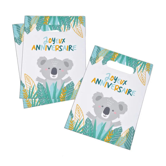 6 Sacs à Bonbons en Papier H23cm - Koala