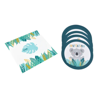 6 Invitations ''Anniversaires'' + 6 Enveloppes - Koala