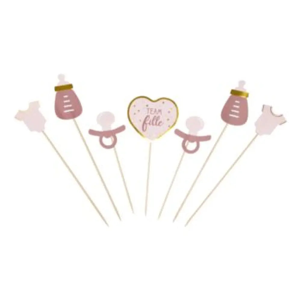 Kit Décorations de Gâteau ''Fille'' - 7pcs