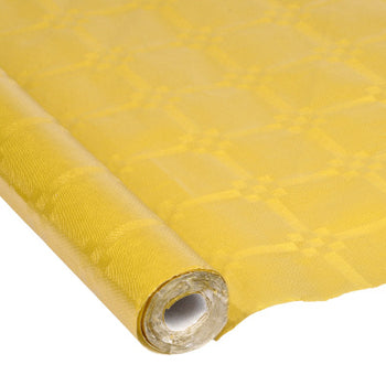 NAPPE NOEL EN PAPIER DAMASSE METALLISE 1,18x5M OR