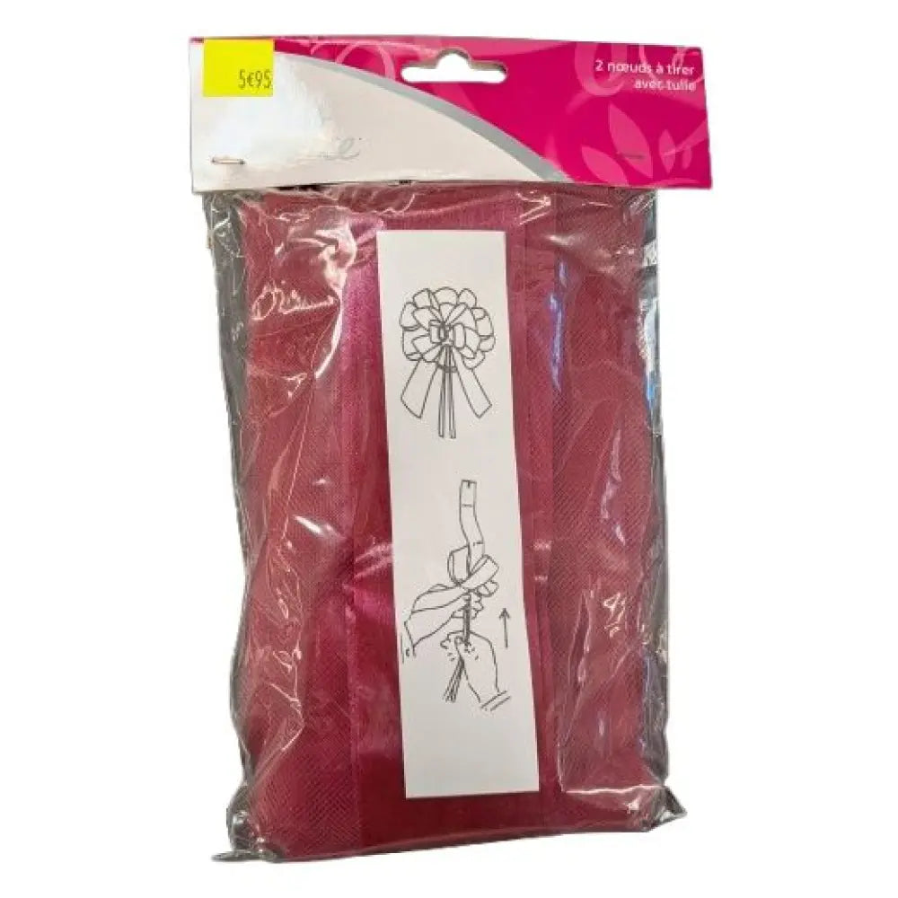 2 Nœuds à Tirer avec tulle - Bordeaux