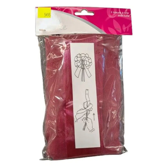 2 Nœuds à Tirer avec tulle - Bordeaux