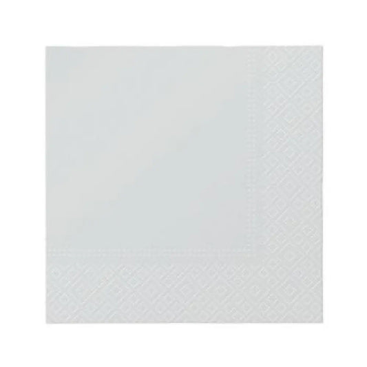 20 Serviettes Cocktail en Papier 25X25cm - ARGENT