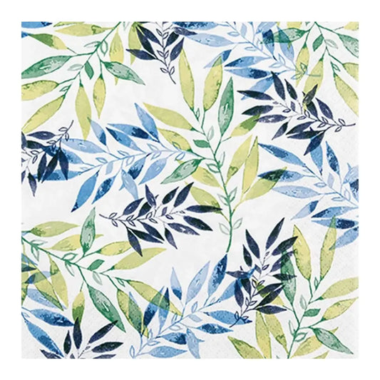 20 Serviettes Cocktail en Papier 25X25cm - VEGETAL