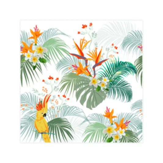 SET DE 20 SERVIETTES COCKTAIL EN PAPIER 3 PLIS 25*25CM OISEAUX DU PARADIS