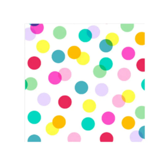SET DE 20 SERVIETTES COCKTAIL EN PAPIER 3 PLIS 25*25CM MULTI-CONFETTI