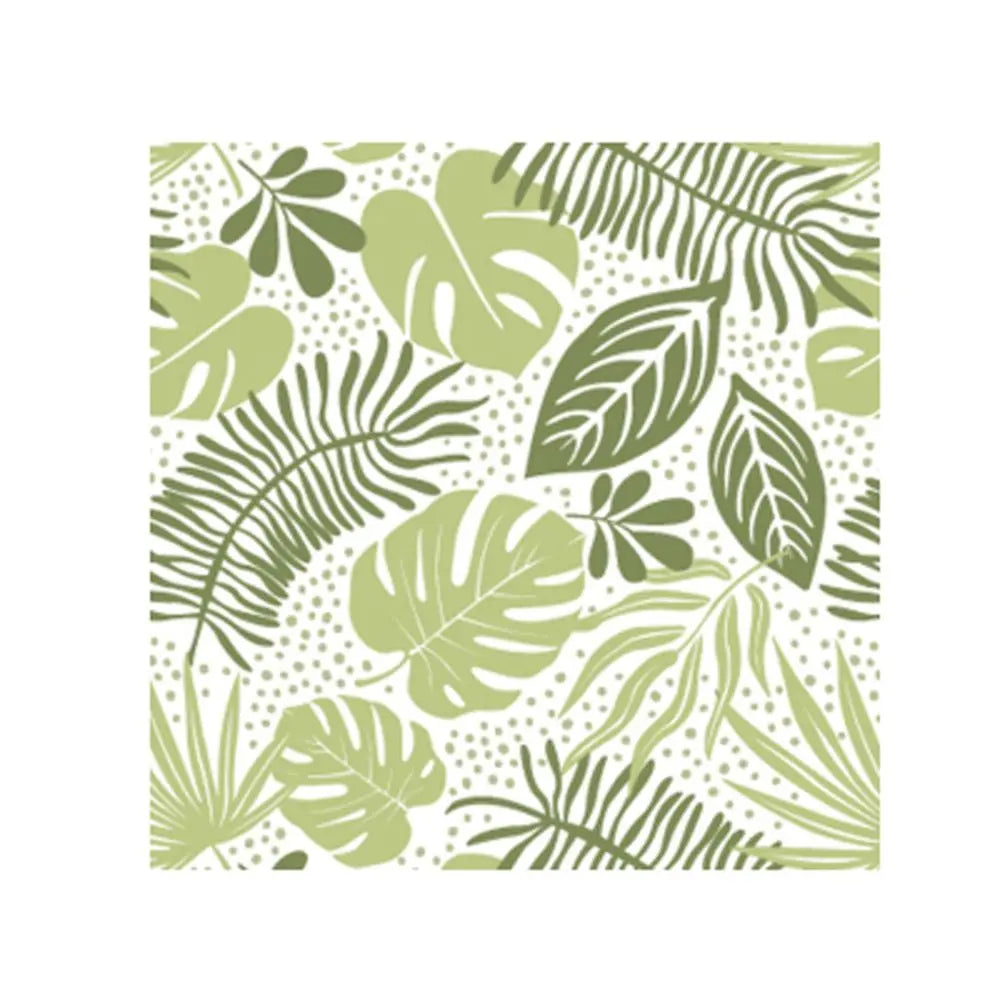 20 Serviettes Cocktail en Papier 25x25cm - Feuille