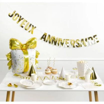 20 Serviettes en Papier 33x33cm - Confetti Or