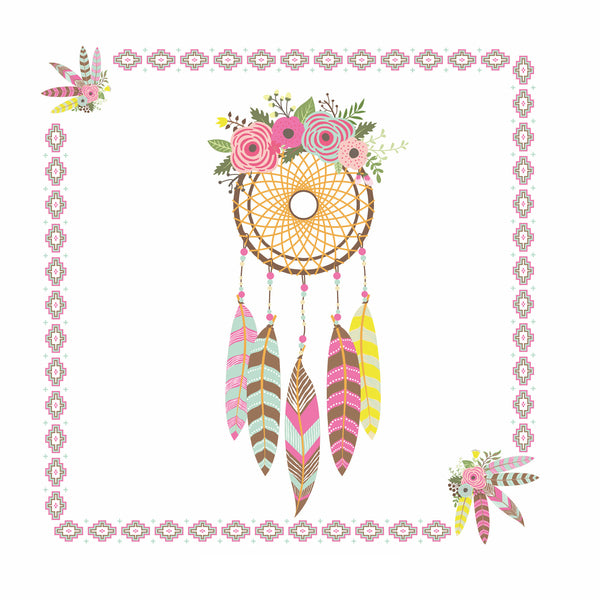 SET DE 20 SERVIETTES EN PAPIER 3 PLIS 33*33CM DREAM CATCHER