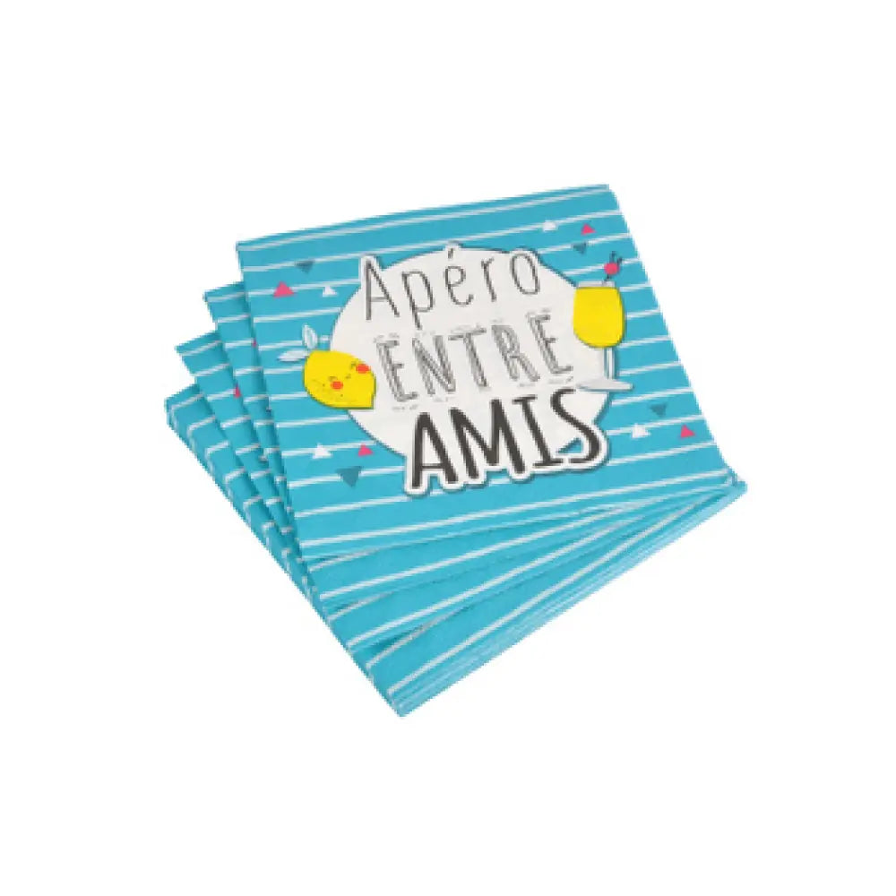 20 Serviettes en Papier 33x33cm - APERO