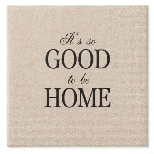 20 Serviettes en Papier 33x33cm - ''Good Home''