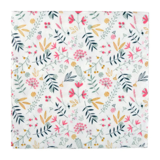 SET DE 20 SERVIETTES EN PAPIER 3 PLIS 33*33CM HAPPY SPRING