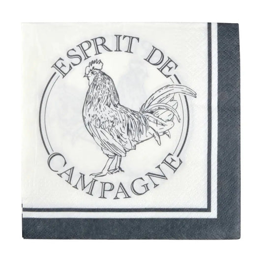 20 Serviettes en Papier 33cm - Esprit de Campagne "Pâques"