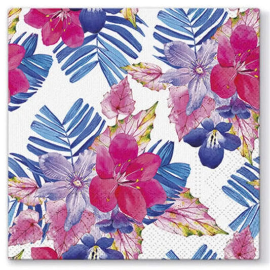 20 Serviettes en Papier 33x33cm - Exotica