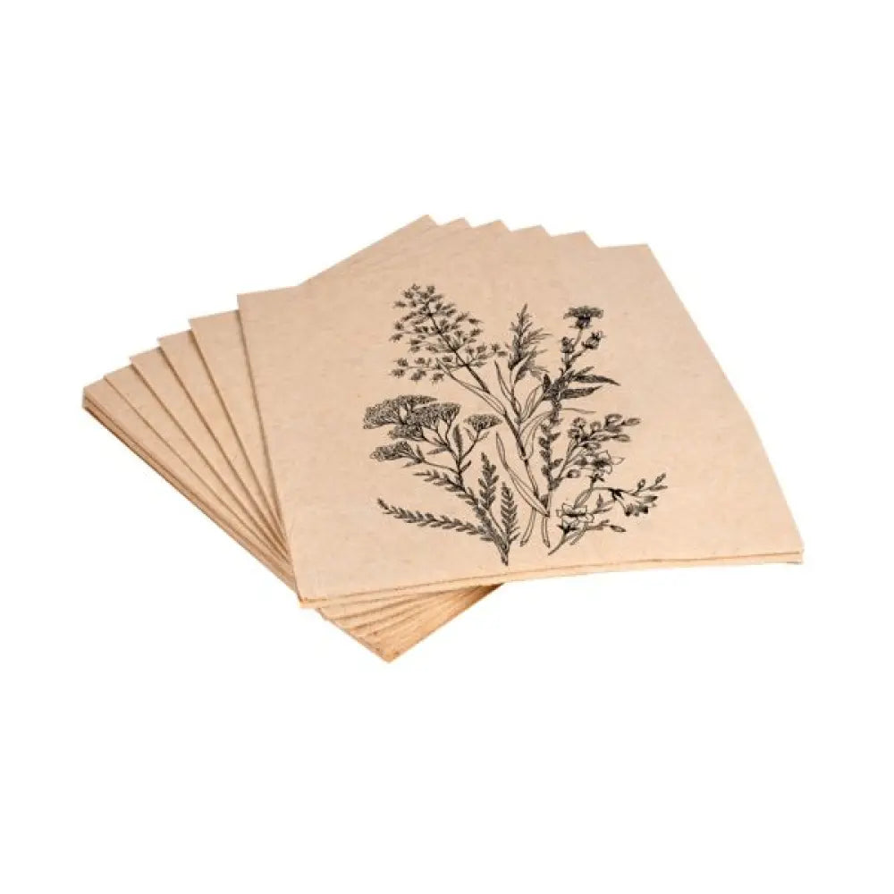 20 Serviettes en Pulpe de Bambou 33x33cm - Flore Nature