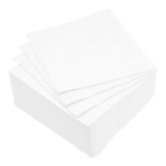 40 Serviettes en Papier 2 plis - 38x38cm / Blanc