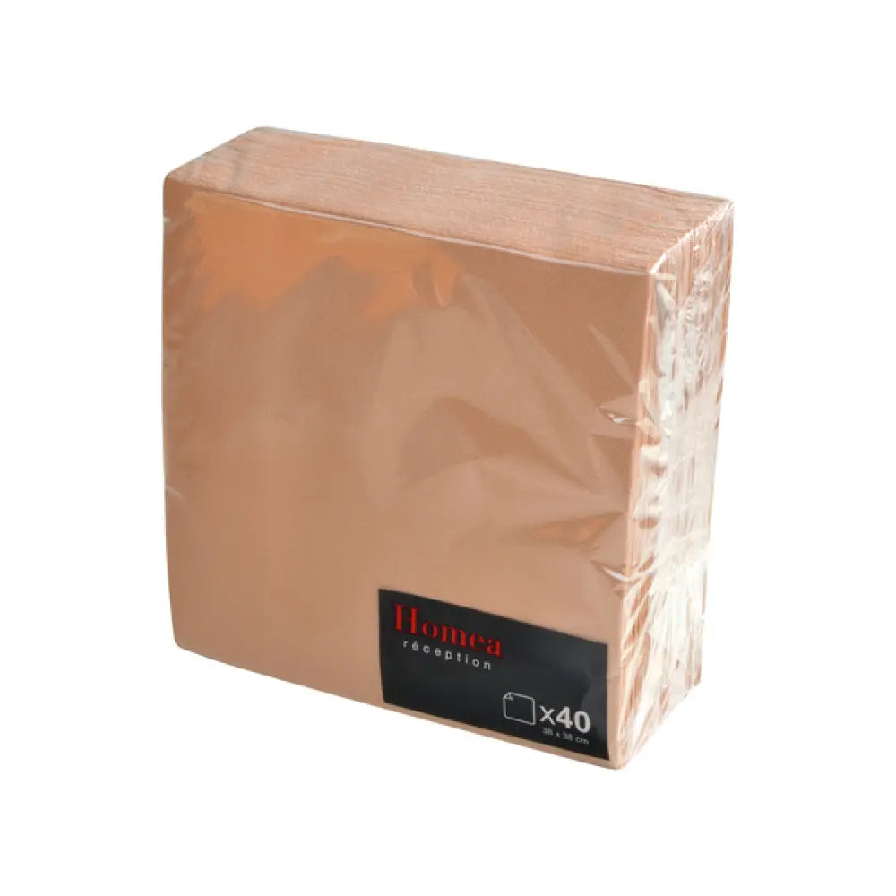 40 Serviettes en Papier 2 plis - 38x38cm / Kraft