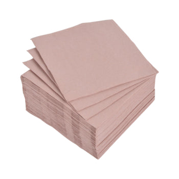 SET DE 40 SERVIETTES VITAMINE EN PAPIER 2 PLIS 38*38CM BLUSH