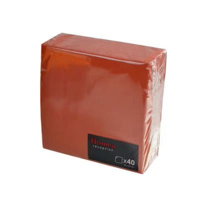 40 Serviettes en Papier 2 plis - 38x38cm / Terracotta