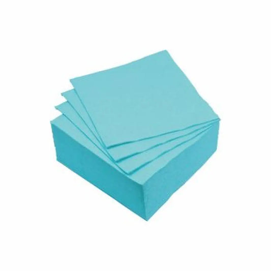 40 Serviettes Cocktail Micro-Gaufrées - 25x25cm / Bleu