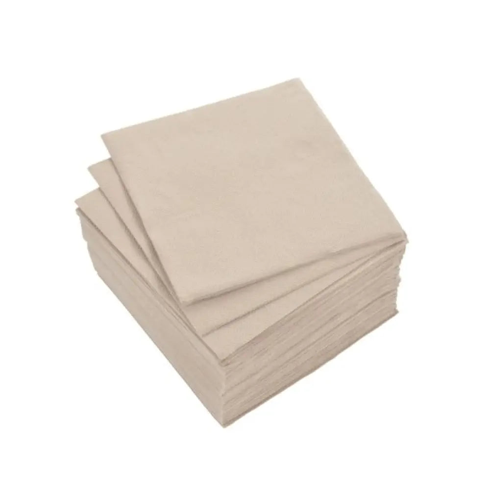 40 Serviettes Cocktail Micro-Gaufrées - 25x25cm / Lin