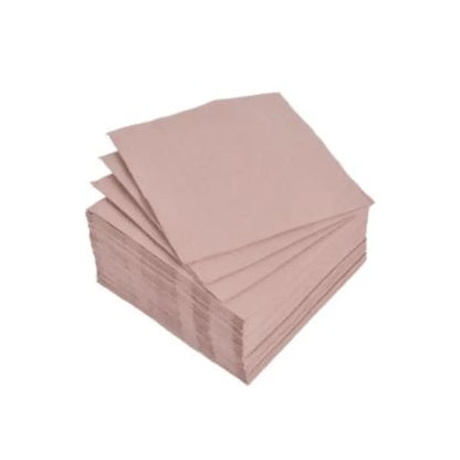 40 Serviettes Cocktail Micro-Gaufrées - 25x25cm / Blush