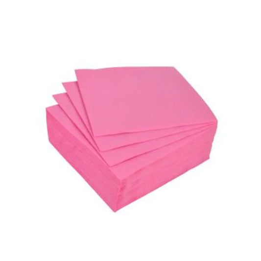 40 Serviettes Cocktail Micro-Gaufrées - 25x25cm / Rose