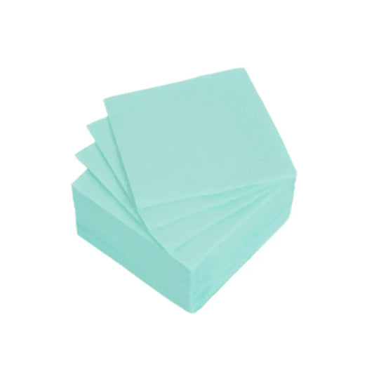 40 Serviettes Cocktail Micro-Gaufrées - 25x25cm / Sauge