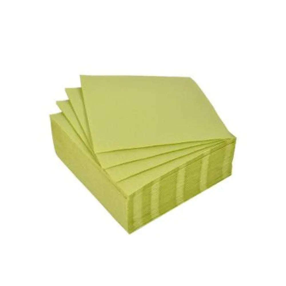 40 Serviettes Cocktail Micro-Gaufrées - 25x25cm / Tilleul