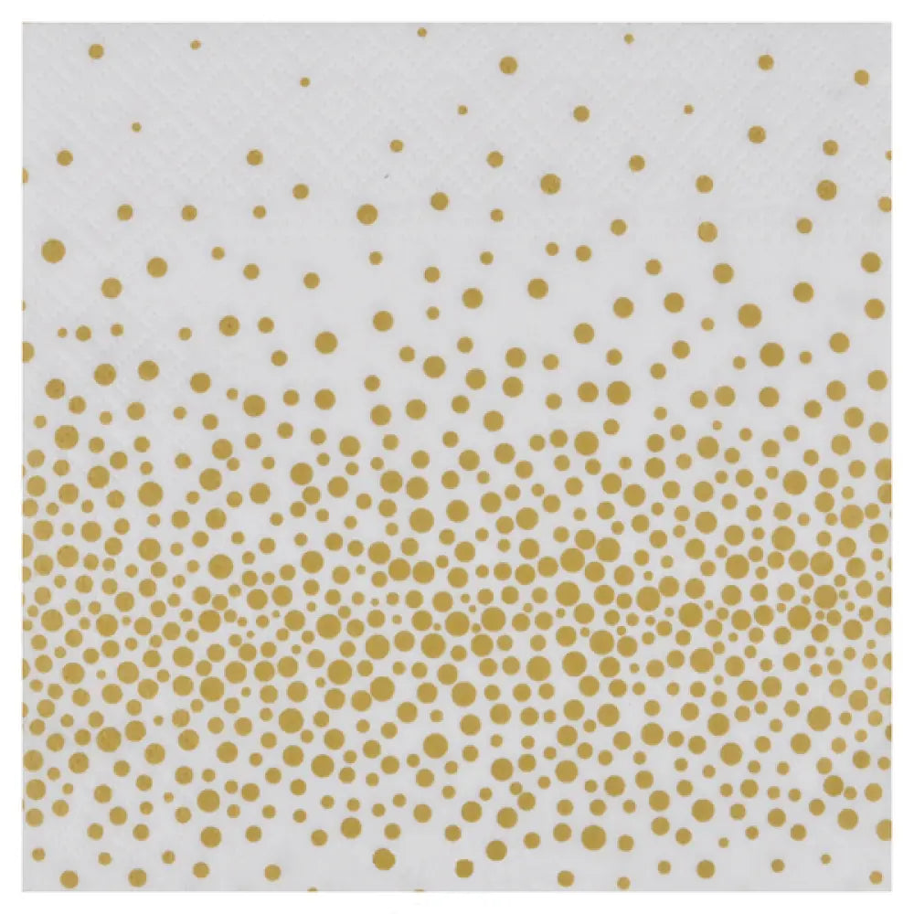 20 Serviettes en Papier 33x33cm - CONFETTIS OR