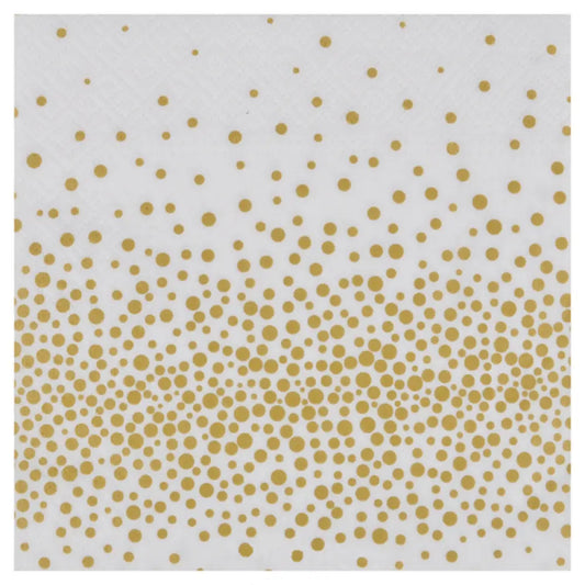 20 Serviettes en Papier 33x33cm - CONFETTIS OR