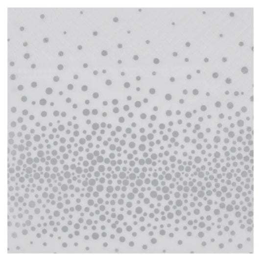 20 Serviettes en Papier 33x33cm - CONFETTIS ARGENT