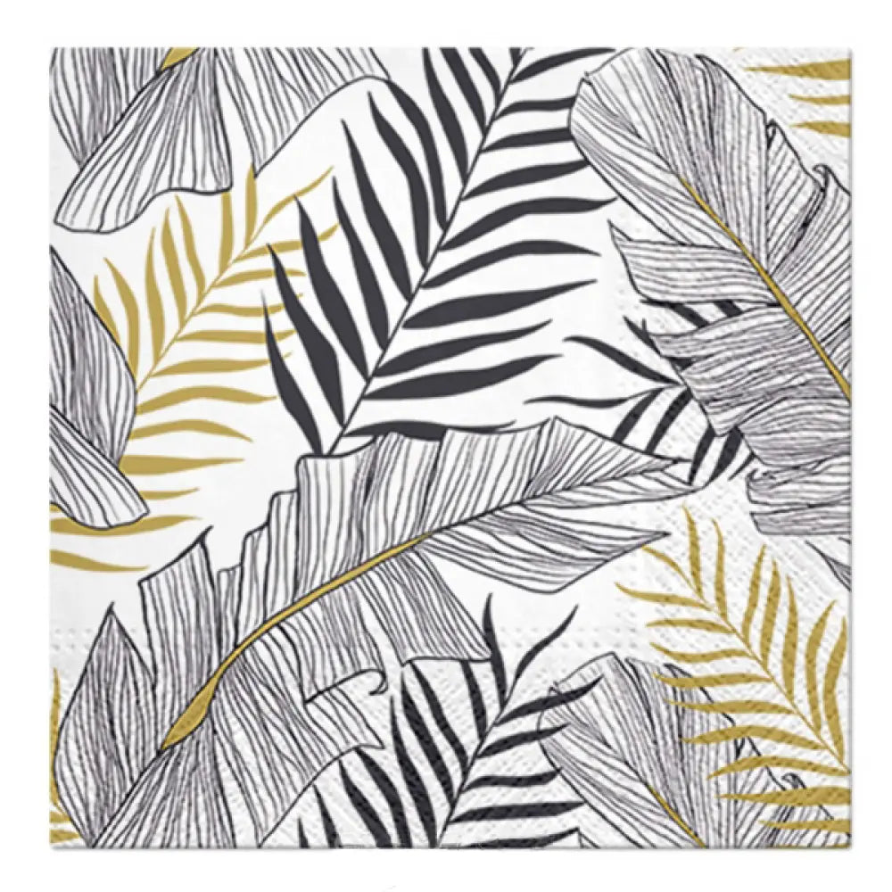 20 Serviettes en Papier 33x33cm - FEUILLAGE FESTIF