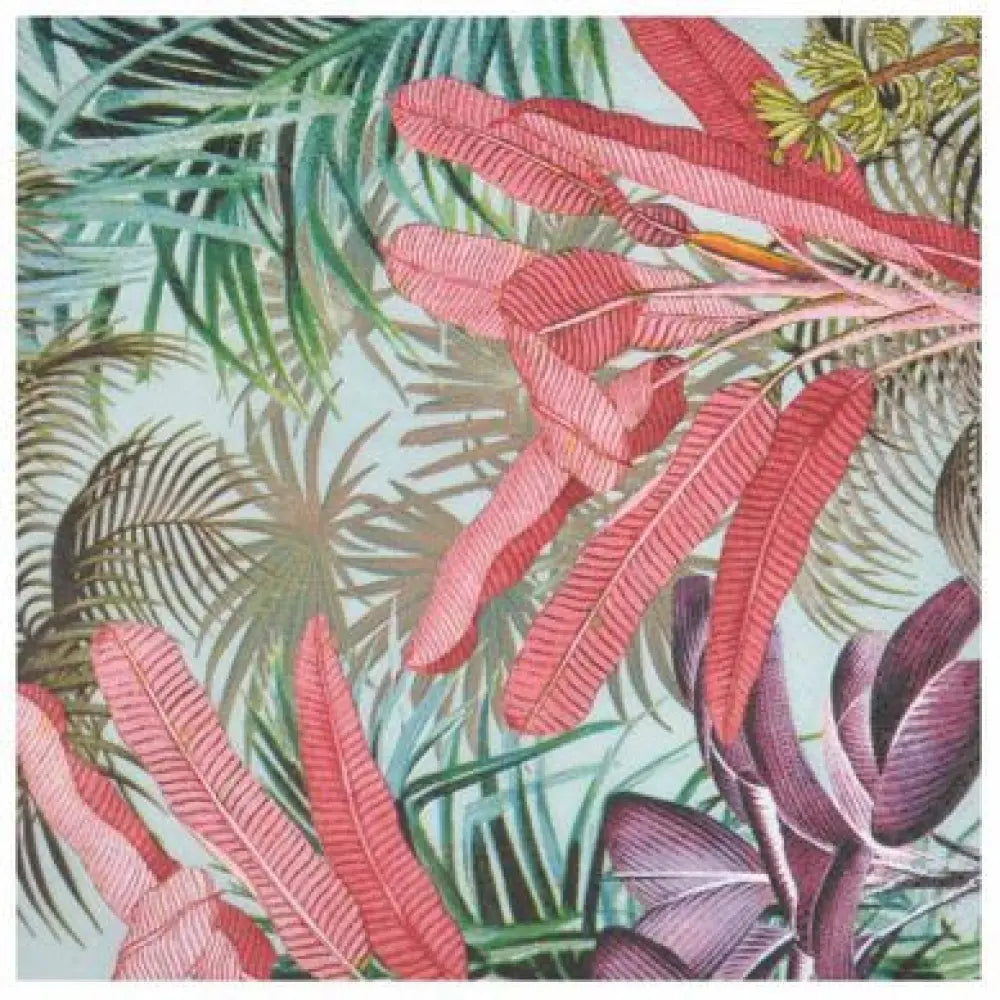 20 Serviettes en Papier 33x33cm - ''Feuillage Tropical''