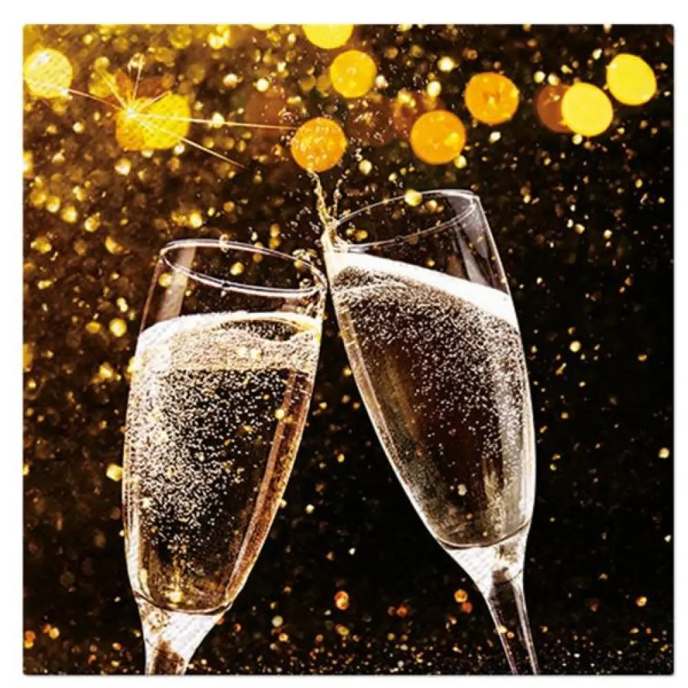 20 Serviettes en Papier 33cm - Champagne