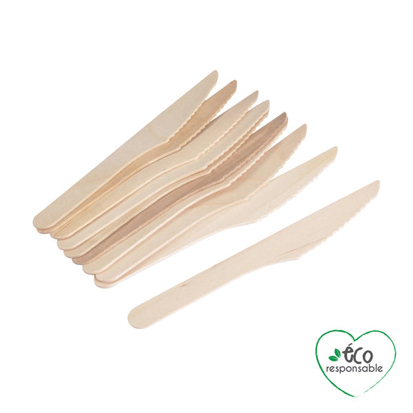 SET DE 12 COUTEAUX EN BOIS 16 CM