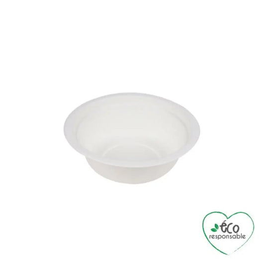 12 Bols Ronds en Canne à Sucre 350ml - BLANC