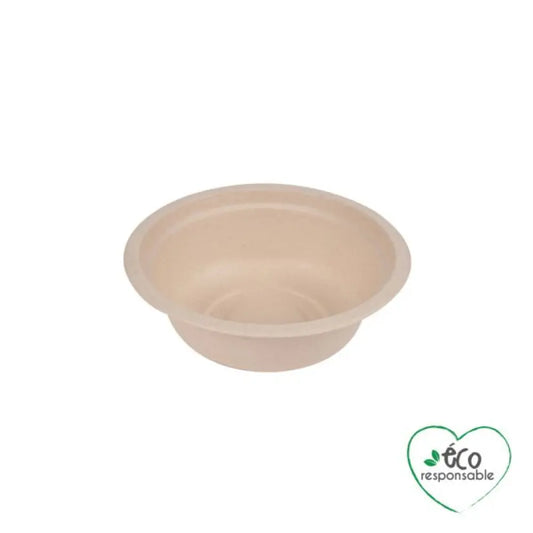 12 Bols Ronds en Canne à Sucre 350ml - NATUREL