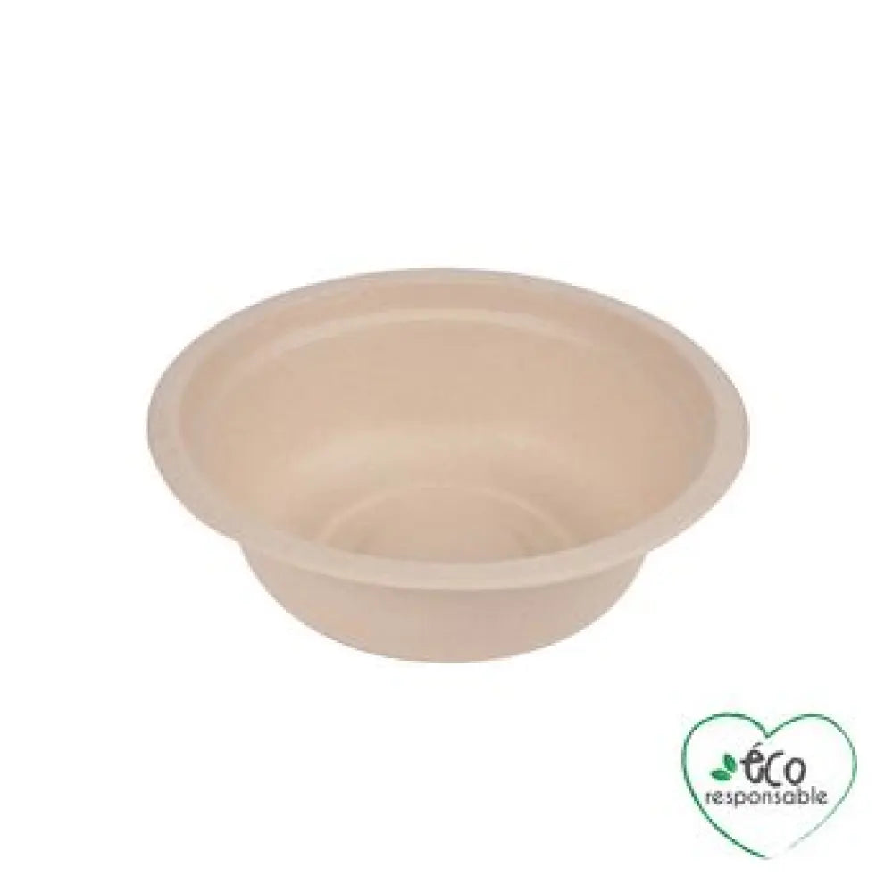 12 Bols Ronds en Canne à Sucre 950ml - NATUREL