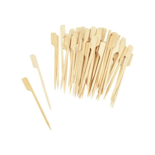 50 Piques Apéritif Boucles en Bambou - 12cm