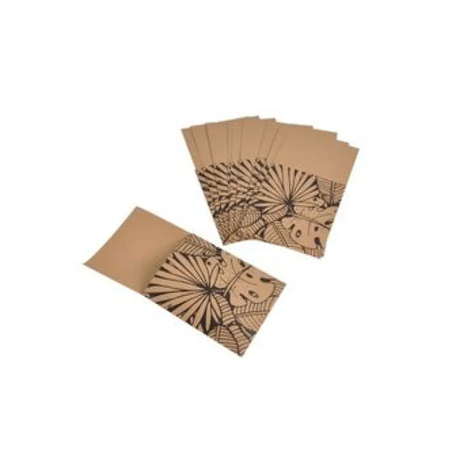 12 Ranges Couverts - Kraft imprimé Noir -  9,5x19cm